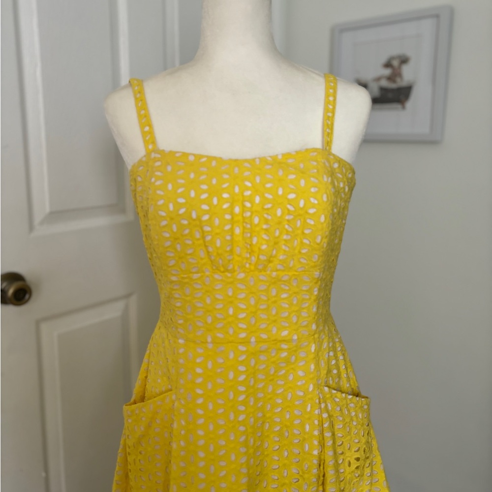 Lilly Pulitzer Blossom Dress | Pineapple Juice | Oval Flower Petal Eyelet - Picture 4 of 9